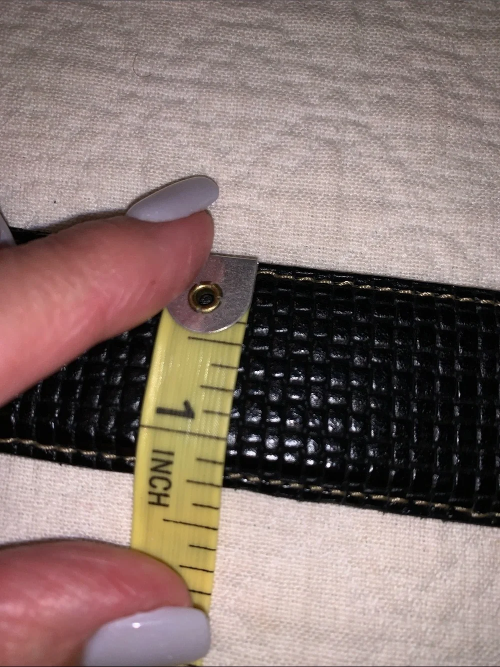 Martin Dingman, black tuscan basket weave saddle leather belt made by hand sz 44
